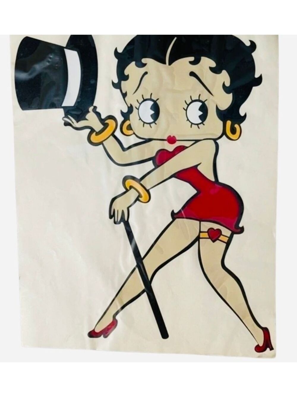 Vintage Betty Boop All That Jazz Decal 12 x 16